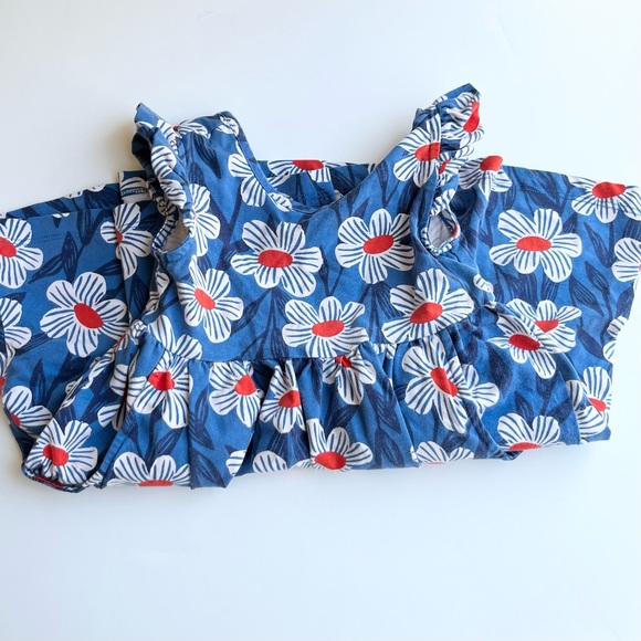 Hanna Andersson 3pc (2x Floral Dresses/ 1 Pant) Bundle - Picture 2 of 6